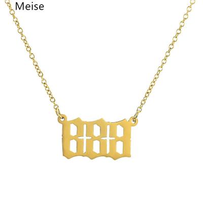 China Yiwu Meise Stainless Steel Angel Number Necklace Casual/Sports Jewelry for sale