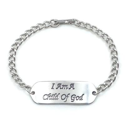 China Other Yiwu Meise YHM0827 I am a child of God's youth and child bracelet stainless steel bracelet for sale