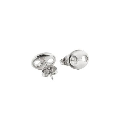 China Other Yiwu Meise Stainless Steel Oval Coffee Bean Stud Earring Clip Earrings ZZ551 for sale