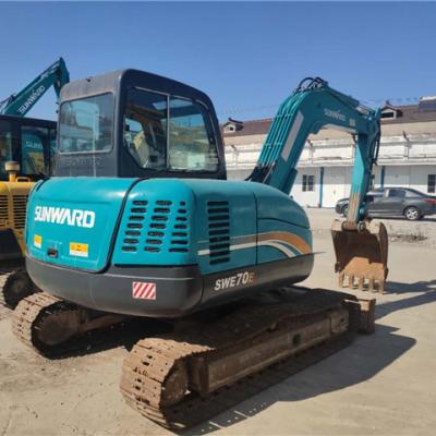 China Construction worksÂ   Used Sunward Hydraulic Excavator Few Working Hours SWE 70H Small Size On Hot Sale for sale