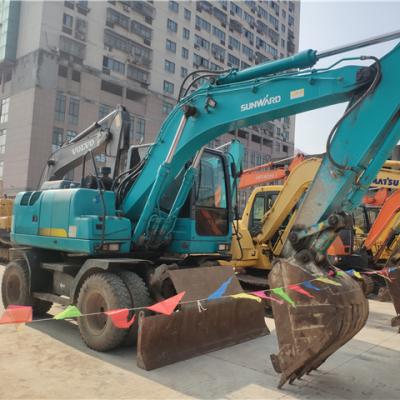 China Construction worksÂ   Domestic Used Wheeled Excavator China SWE 150H 90H Sunwar1d Durable Hot Sale for sale