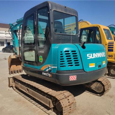 China Construction worksÂ   Used Sunward Hydraulic Excavator Few Working Hours SWE 70H Small Size On Hot Sale for sale