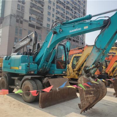 China Construction worksÂ   Domestic Used Wheeled Excavator China SWE 150H Sunwar1d Durable Hot Selling for sale