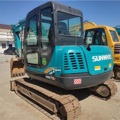 China Construction worksÂ   Used Sunward Hydraulic Excavator Few Working Hours SWE 70H Small Size On Hot Sale for sale