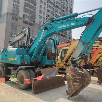 China Construction worksÂ   Domestic Used Wheeled Excavator China SWE 150H 90H Sunwar1d Durable Hot Sale for sale