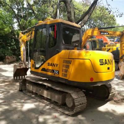 China Construction worksÂ   Made in China Domestic Sany Few Working Hours SY75-8 Small Size Used Hydraulic Excavator for sale