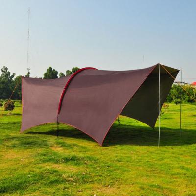 China Windproof Pole Side Roof Iron Hard Top Car Shell Awning Tent for sale