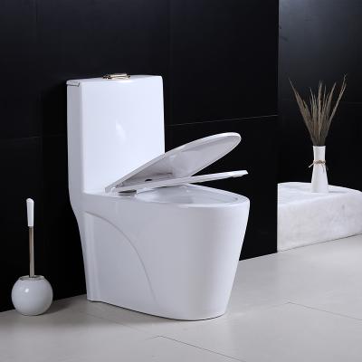 China Hot Selling Double-flow Sanitary Ware Siphon Vortex Toilet Commode One-piece European Works Council for sale