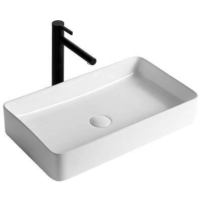 China Hot Selling Bathroom Sink Countertop Ceramic Wash Basin Easy Clean Porcelain Good Prices For Bathroom for sale