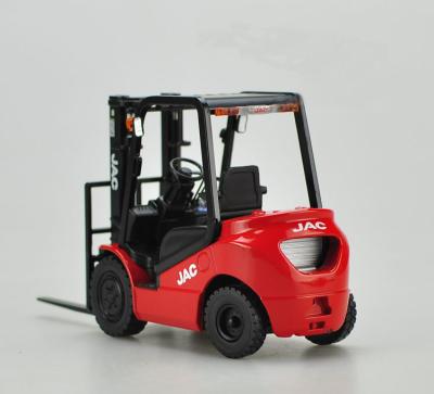 China Customized OEM Service 1/25 Red Die Cast Iron Mini Forklift Toy Metal 1:25 Scale Forklift on Alibaba for sale