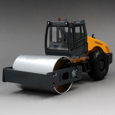 China Custom 3d heavy machinery equipment die cast metal 1/135 scale road roller construction model toys set maker for sale