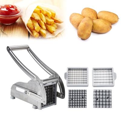 China Viable Success Stainless Steel Chips Slicer Vegetable Slicer Kitchen Meat Tools Manual Potato Cutter French Fries Cutter for sale