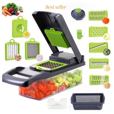 China Viable Food Cleaver, 15 Kitchen Instruments In 1 Vegetable Garlic Chopper Cutter Picadora Cortador De Verduras Dicer Onion Veggie Shredder for sale