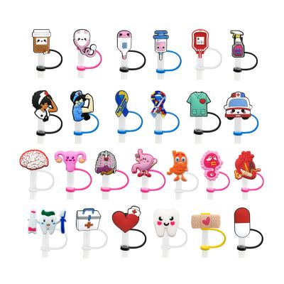 China 2023 New Viable Custom Cute PVC Silicone HYB Kuaji Straw Topper Cover For Tumbers Wholesale New Karol G Set Attachment Straw Topper for sale