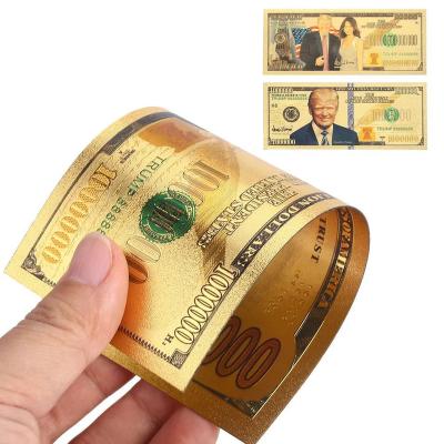 China Realistic USA 100 US Dollars 100 Gold Money Prop Gold Banknote Cfafts Metal Props Party Decoration Photo Props Realistic Money Trading Cards Movie Props money for sale