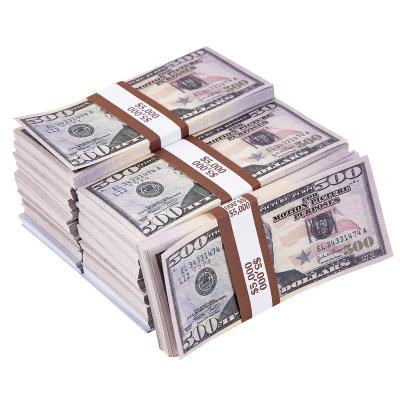 China Realistic PET or PVC+ Gold Foil Prop Money USA Dollar Teach Currency Counting Math Money Games High Quality Prop Money for sale