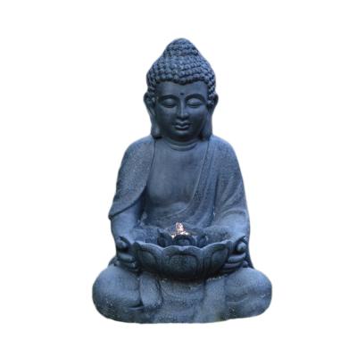 China Hot Seller Minimalist GRC Sitting Buddha Statue Garden Water Feature Fountain Outdoor Home and Garden for sale