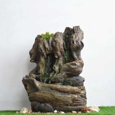 China Modern Rainforest Waterfall Fountain in Natural Wood Finish for Outdoor Use for sale