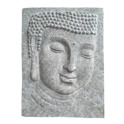 China Environment-Frendly Fiberglass Buddha 3D Cement Sculpture Wall Hanging for sale