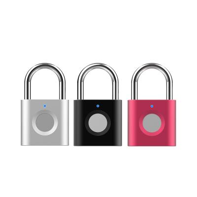 China 2021 IP65 2021 Smart Digital Smart Open Fingerprint Lock One Touch Luggage Fingerprint Padlock Locker Lock Hot Sale Gift For Women for sale