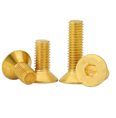 China ANSI/ASME Standard Zinc Plated Flat Head Socket Screws and Brass Countersunk Head Screws for Electrical Installations for sale