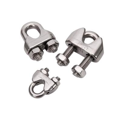 China Metric Size DIN Standard Stainless Steel Wire Rope Clip Forged Marine Rigging Cable Clamp with Customized Support OEM for sale