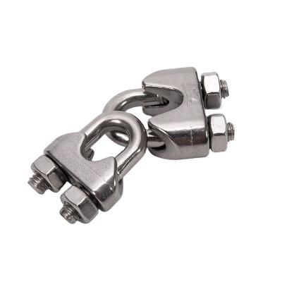 China ZINC Finish Metric Measurement System 304 3mm Stainless Steel Wire Rope Clamp for General Industry Applications for sale