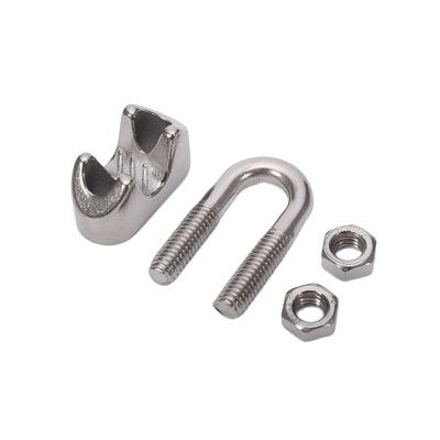 China OEM Supported DIN741 Stainless Steel Wire Rope Clip for General Industry Rigging Cable Grip Clamp 4.6mm 7.9mm 10mm 12mm for sale