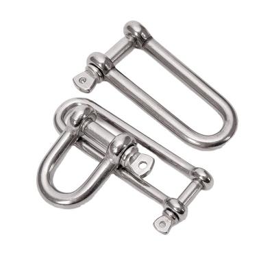 China Metric Measurement System 8mm Polished Grade 304 Stainless Steel D Shackle for Retail Industry Hot Forging Type Design for sale