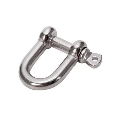 China DEE SHACKLES Silver 316 Stainless Steel Long D Shackle for Marine and Heavy Industry Rigging M 4 M 16 Oil Gas Industry Standard Heavy Duty Design for sale