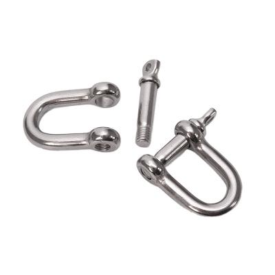 China Silver Bow Shackle High Polished Stainless Steel Snap Shackle with Precision Casting Technology for sale