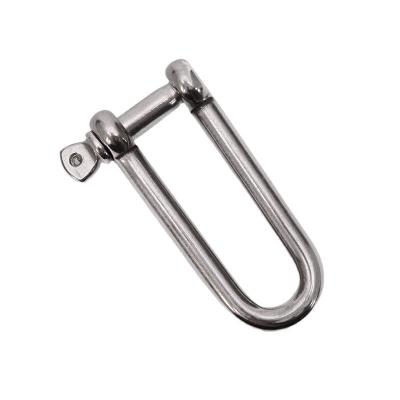 China Precision Casting Technology SS304 SS316 D Shackle Long Dee Shackle High Polished Stainless Steel Shackle Captive Screw Pin for sale