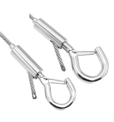 China Electrolytic Treatment 8mm-50mm Stainless Steel Double End Bolt Snap Hook Carabiner for Dog Leash Scuba Accessories for sale