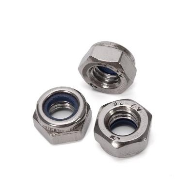 China Metric Measurement System DIN985 Stainless Steel A2 A4 M6 Zinc Plated Hex Nylon Insert Lock Nuts for General Industry for sale