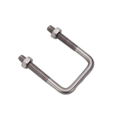 China ISO Standard DIN Standard M5 M6 M8 M10 M12 Stainless Steel U Bolts Round Square Bend U-Bolt U Clamp Bolts And Nuts for sale