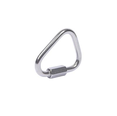 China 3/8 Inch Quick Link Carabiners Highly Polished Stainless Steel Oval Locking Carabiners Heavy Duty Chain Link Connector for sale