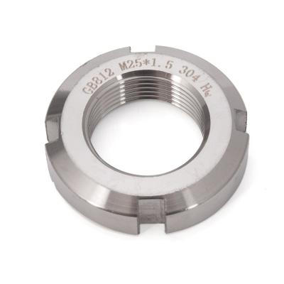 China M3-M12 1/4-5/16 Metric Measurement System Stainless Steel 304 Rolling Bearing Lock Nut with Slotted Round Design DIN 981 for sale