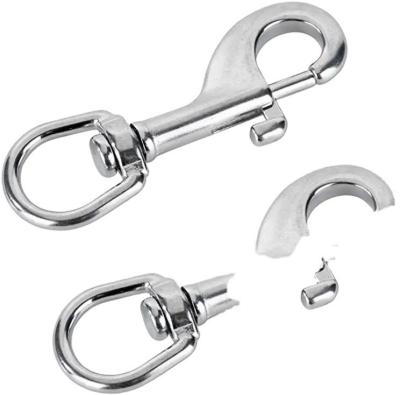 China Plain Finish Stainless Steel Bolt Snap Swivel Carabiner for General Industry 10mm for sale