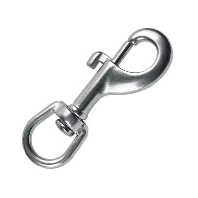 China Mining Stainless Steel SS304 SS316 A2 A4 Oval Ring Dog Leash Rope Round Eye Swivel Snap Hook Heavy Industry Essential Accessory for sale