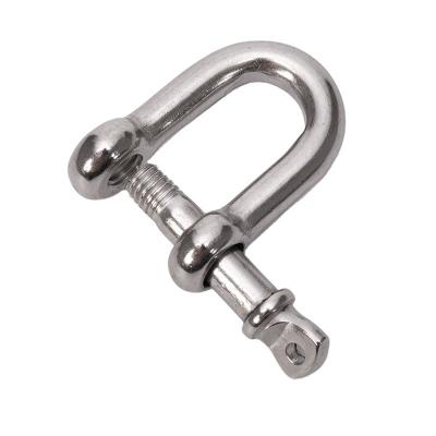 China Metric Measurement D Shackle Stainless Steel and Pin Type with Screw Collar Pin High Polished Surface 316 DEE SHACKLES for sale