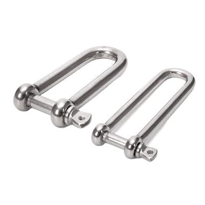 China Precision Casting Technology 304 316 Stainless Steel Bolt Type Chain Shackle D Shackle for 8mm Size for sale