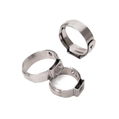 China ZINC Finish JIS Standard 5.8-23.5mm Thin Thickness Clip Single Ear Pex Pipe One Ear Hose Cinch Clamp for Hardware Bolts Clamp Type Food Beverage for sale