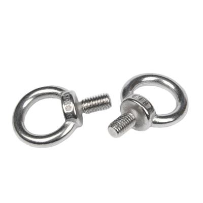 China GB Standard Marine Grade Galvanized Stainless Steel Lifting Ring Threaded Eyebolt 1/4