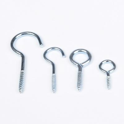 China Zinc-aluminum Coated Galvanized Stainless Steel Eye Bolt Self-tapping Hanging Open Eye Hook C-type Screw Bolt Hook Measurement System INCH GB for sale