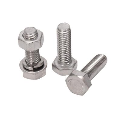 China Stainless Steel 304 316 316L DIN 931 DIN 933 Hexagon Head Bolts m3 m4 m5 m6 m8 m10 m12 m14 m16 m20 for Industrial Needs for sale