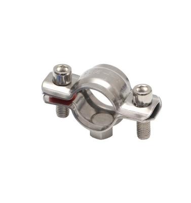 China ODM Customized Support Stainless Steel 304 Electro-Galvanized Steel Cushioned Clamp for Dongguan's Food Beverage Pipes for sale