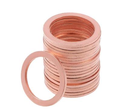 China Mining Custom Red Copper Washer Thin Metal Brass Flat Washer M3 M4 M5 M6 M8 M10 M12 M14 M16 M18 M20 M22 M24 M27 M30 for sale