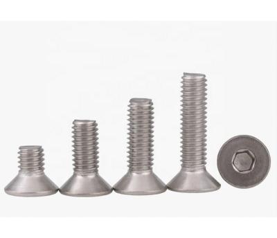 China 304 Din7991 M3-M16 Countersunk Head Hexagon Socket Screw para distribuidores de fixações padrão BS à venda