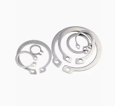 China Retail Industry Application ISO Standard Stainless Steel Retaining Ring Washer for Shafts E Type Ring Style for sale