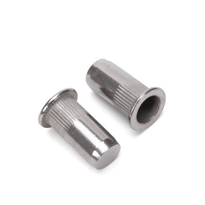 China General Industry Zinc Plated Knurled Nut M4 M5 M6 Close End Waterproof Flat Head Rivet Nut Carbon Steel 304 Stainless Steel Sample Instock for sale